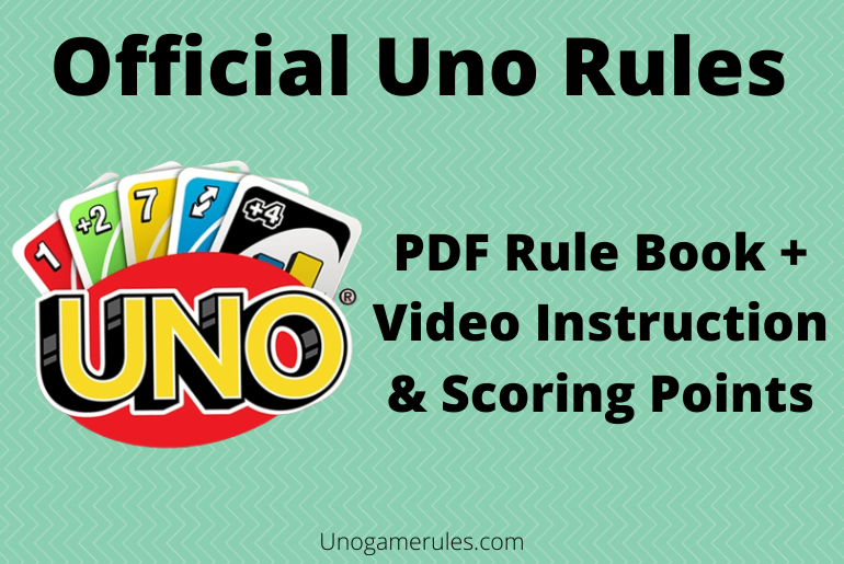 How To Play Simple UNO Original UNO Rules PDF Video Instructions 