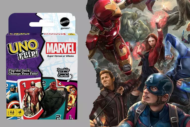 Jogo de Cartas Uno - Uno Flip Marvel